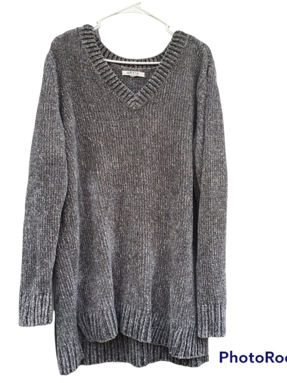 Orvis Gray Women Knitted Sweater Size X-Large